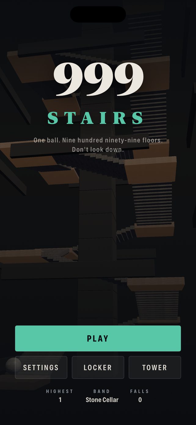 999 Stairs home screen on iPhone